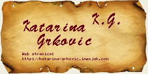 Katarina Grković vizit kartica